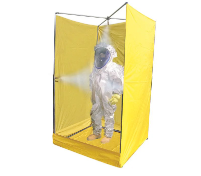 Emergency showers and disinfectors