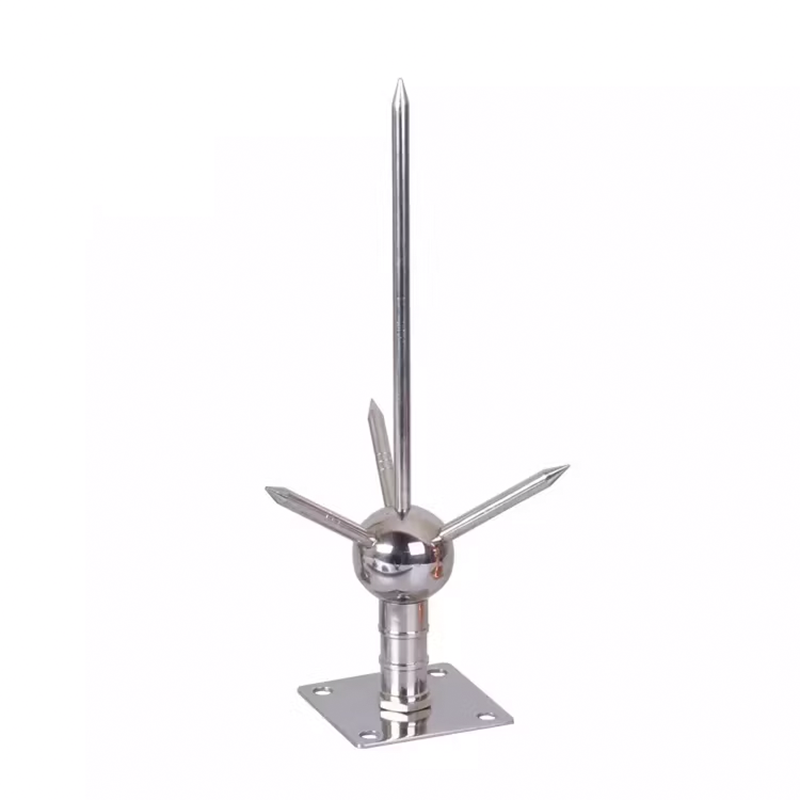 Chaqmoqdan himoya qilish uchun ko‘p nuqtali havo tayoqchasi/chaqmoq qaytargich